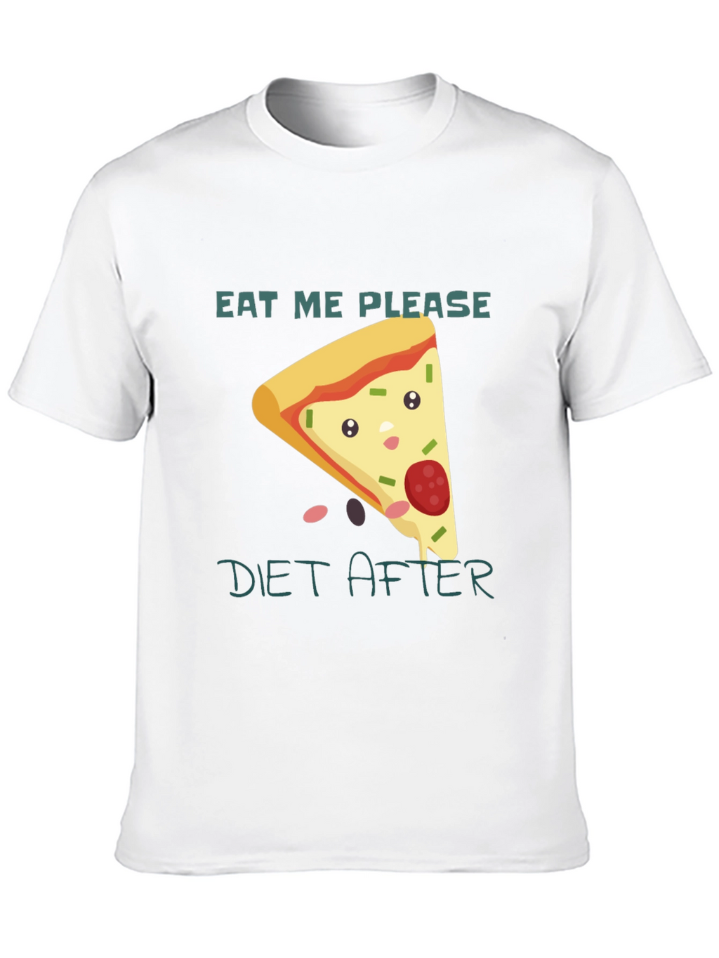 Eat Me Please Diet After Pizza Graphic Tee