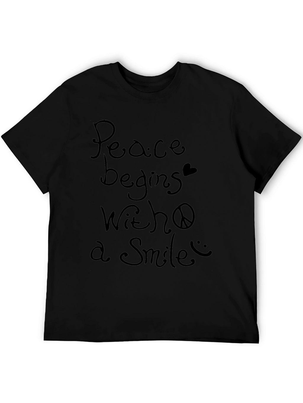 Peace Begins With a Smile Graphic T-Shirt