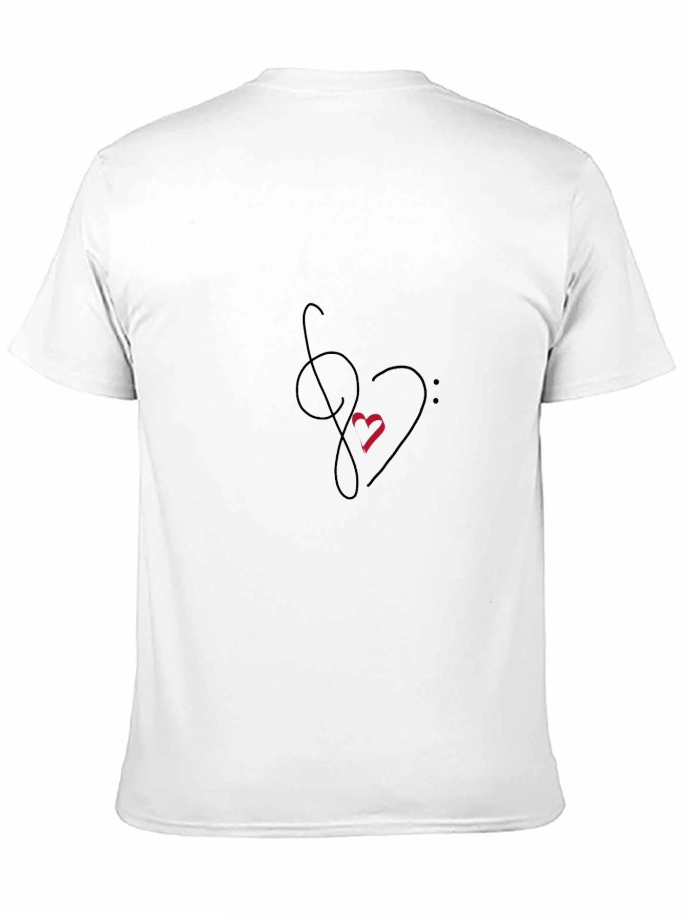 Music Heartbeat Black Tee - Artistic Graphic Print