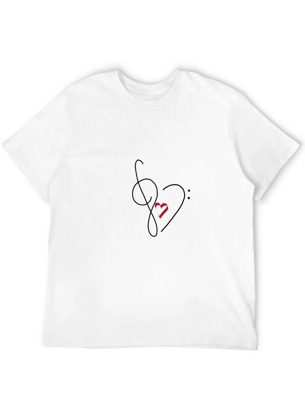Music Heartbeat Black Tee - Artistic Graphic Print