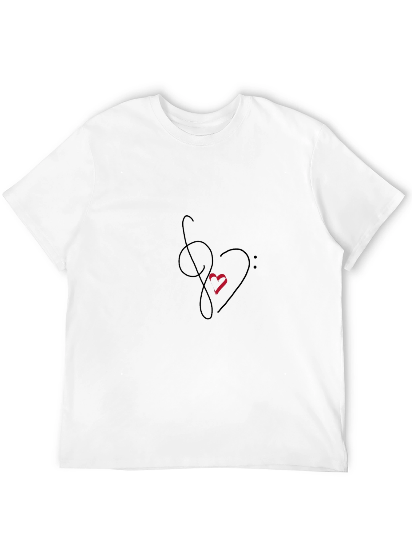 Music Heartbeat Black Tee - Artistic Graphic Print