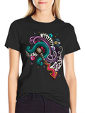 Music Doodle Graphic Black T-Shirt
