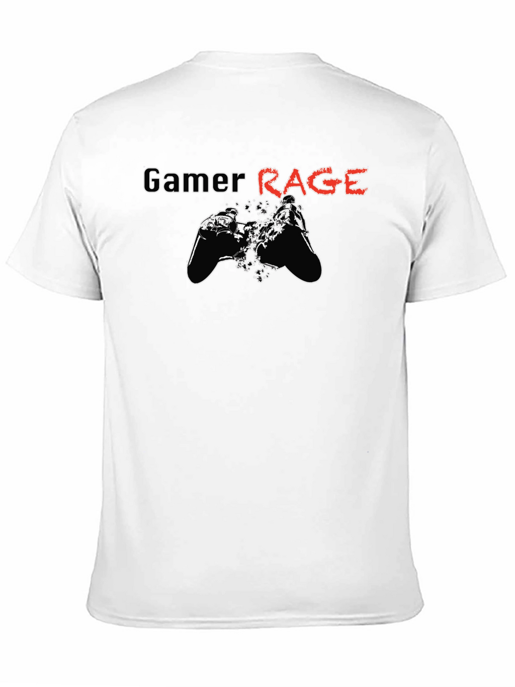 Gamer Rage Graphic Print Black T-Shirt