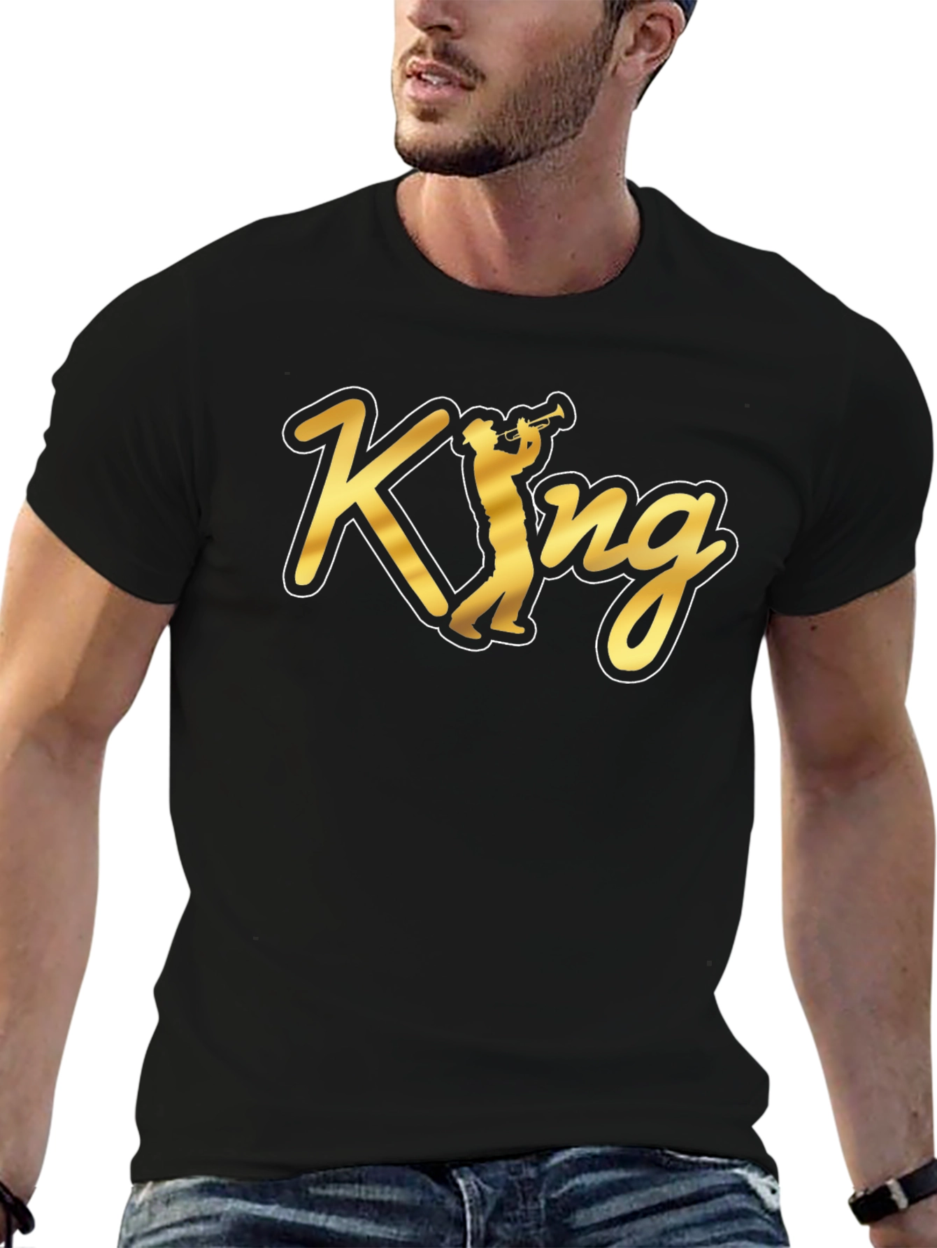 King Trumpet Black T-Shirt