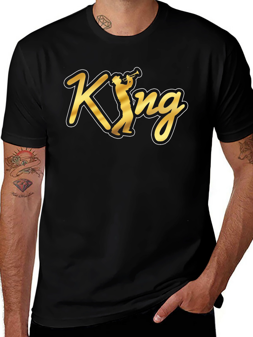 King Trumpet Black T-Shirt