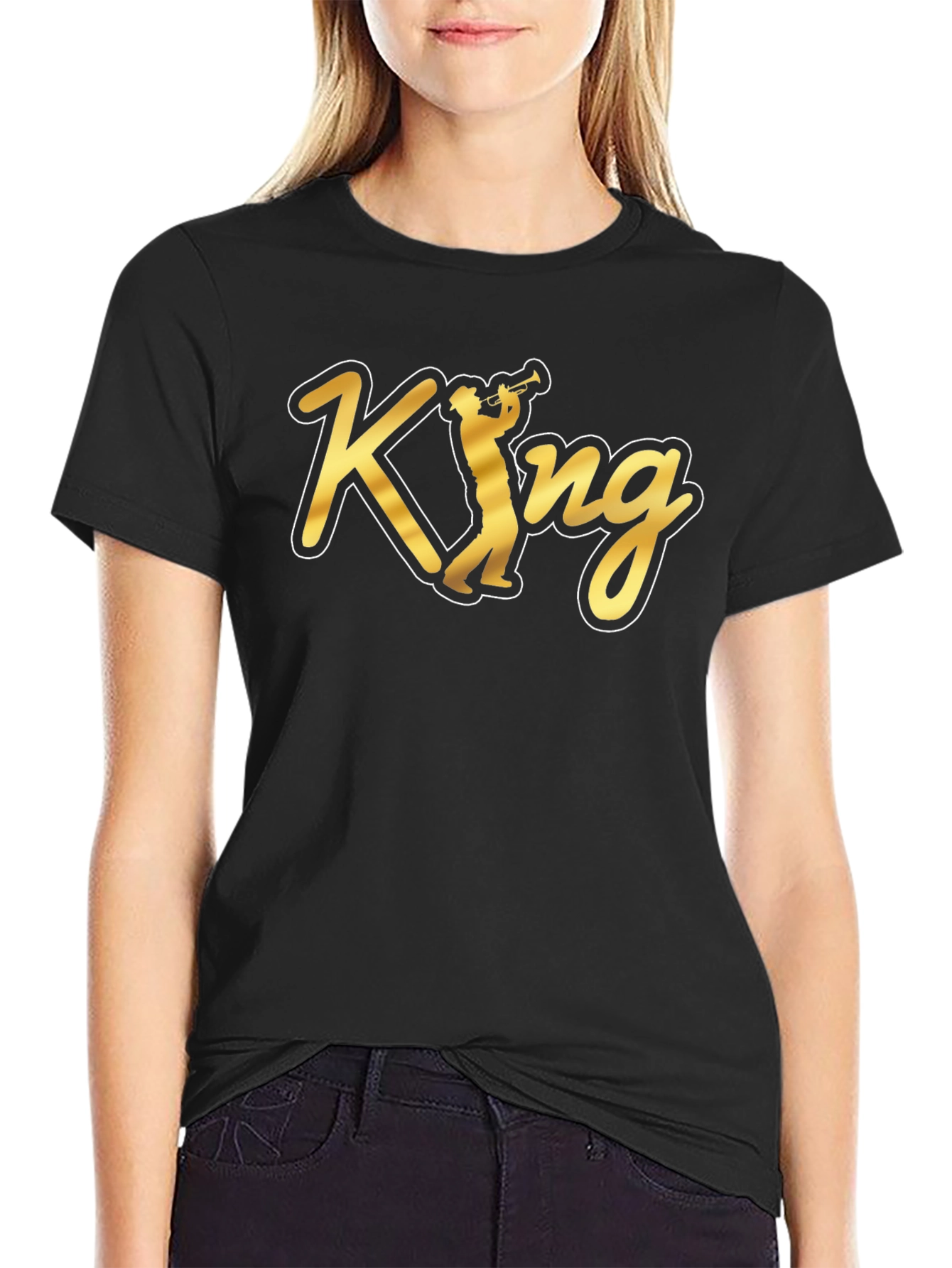 King Trumpet Black T-Shirt