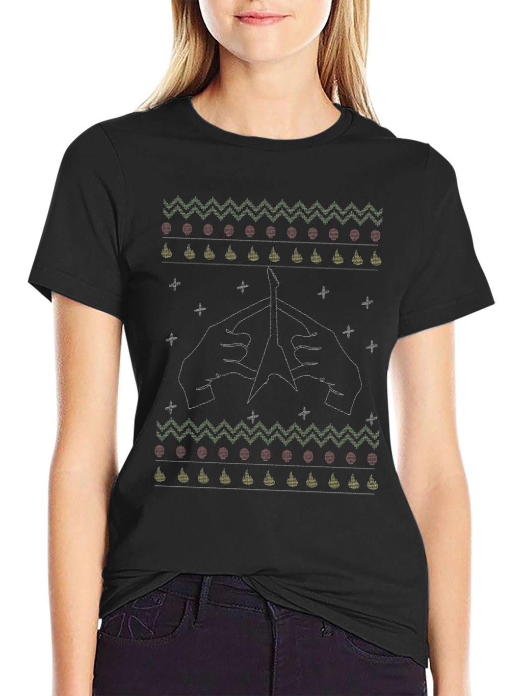 Black Ugly Christmas Sweater T-shirt