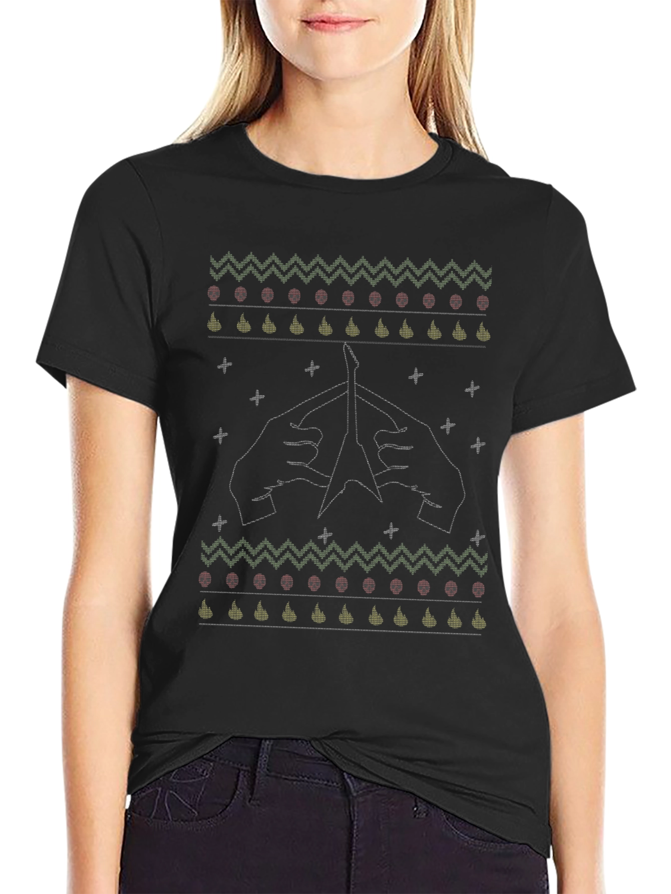 Black Ugly Christmas Sweater T-shirt