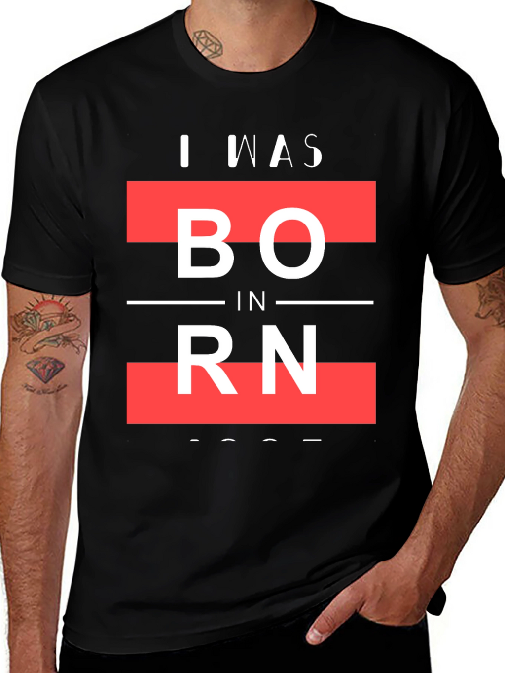 I Was Born Graphic T-Shirt