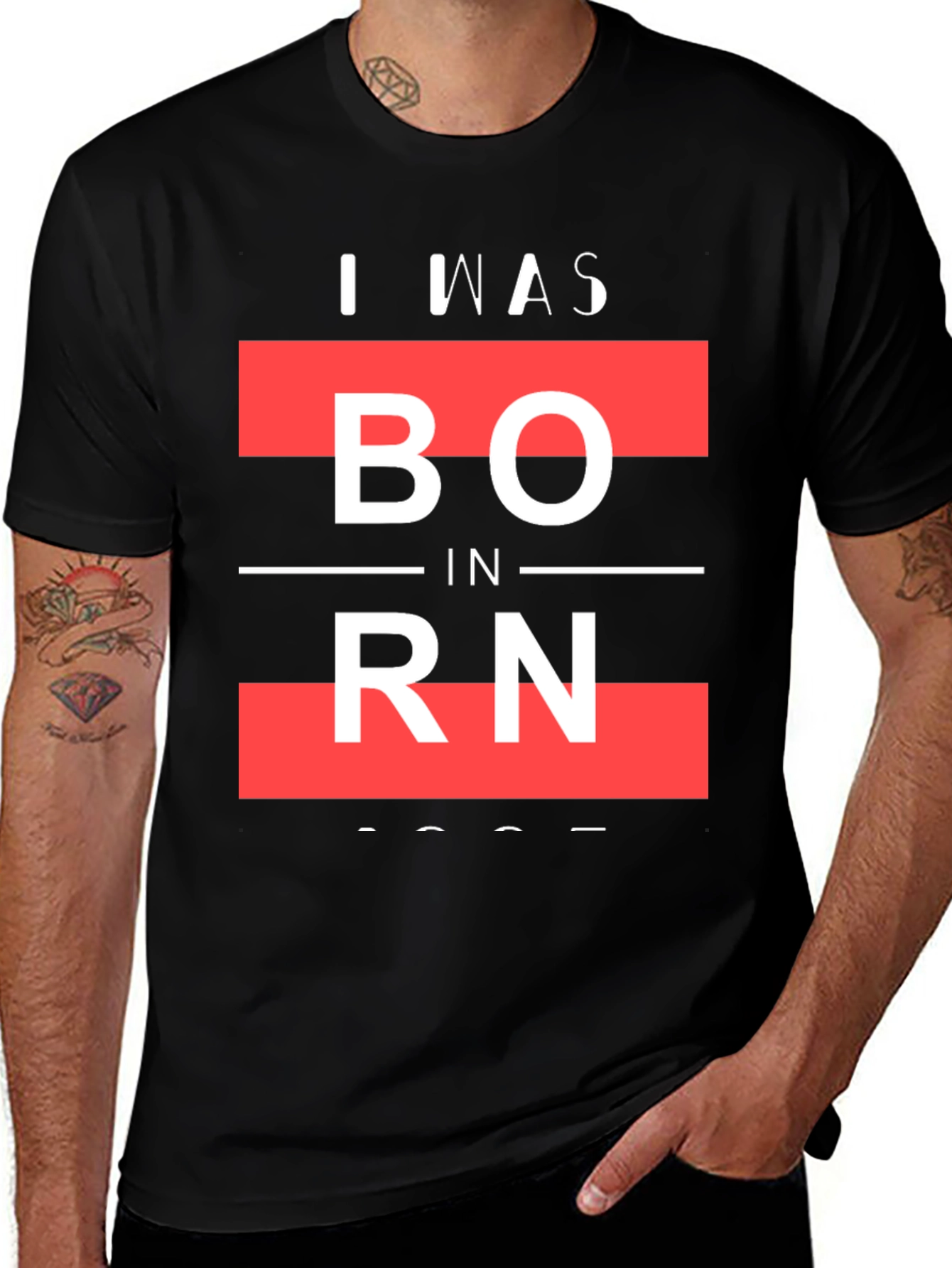 I Was Born Graphic T-Shirt