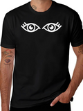 Eye Graphic Tee - Stylish Black Cotton T-Shirt