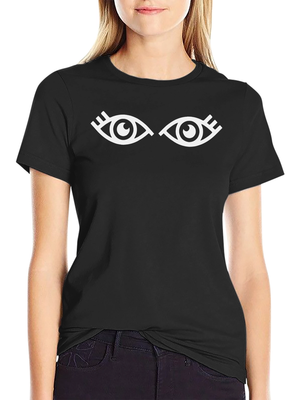 Eye Graphic Tee - Stylish Black Cotton T-Shirt