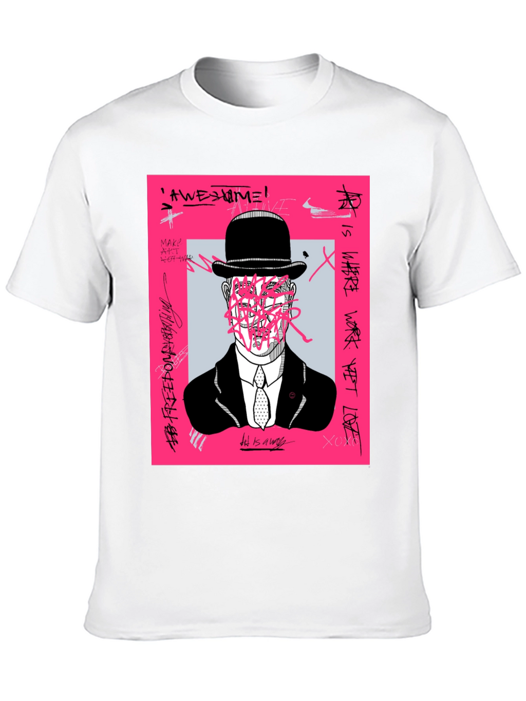Modern Art Graphic Tee - Unique Graffiti Design