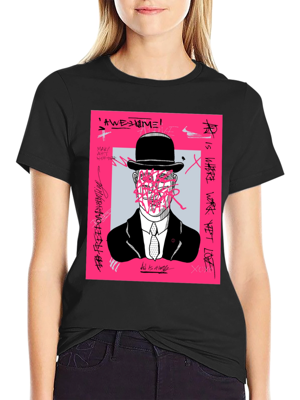 Modern Art Graphic Tee - Unique Graffiti Design