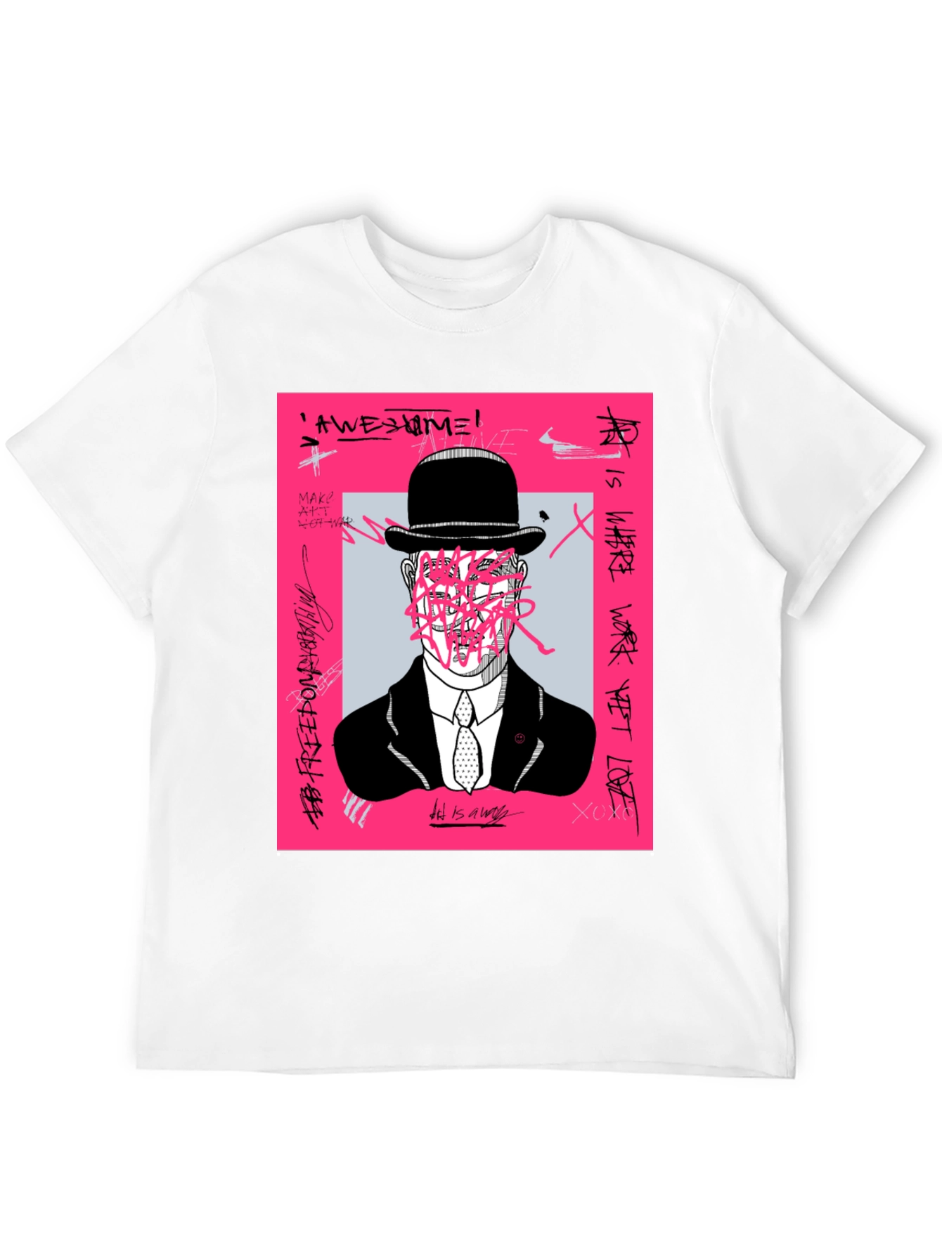 Modern Art Graphic Tee - Unique Graffiti Design