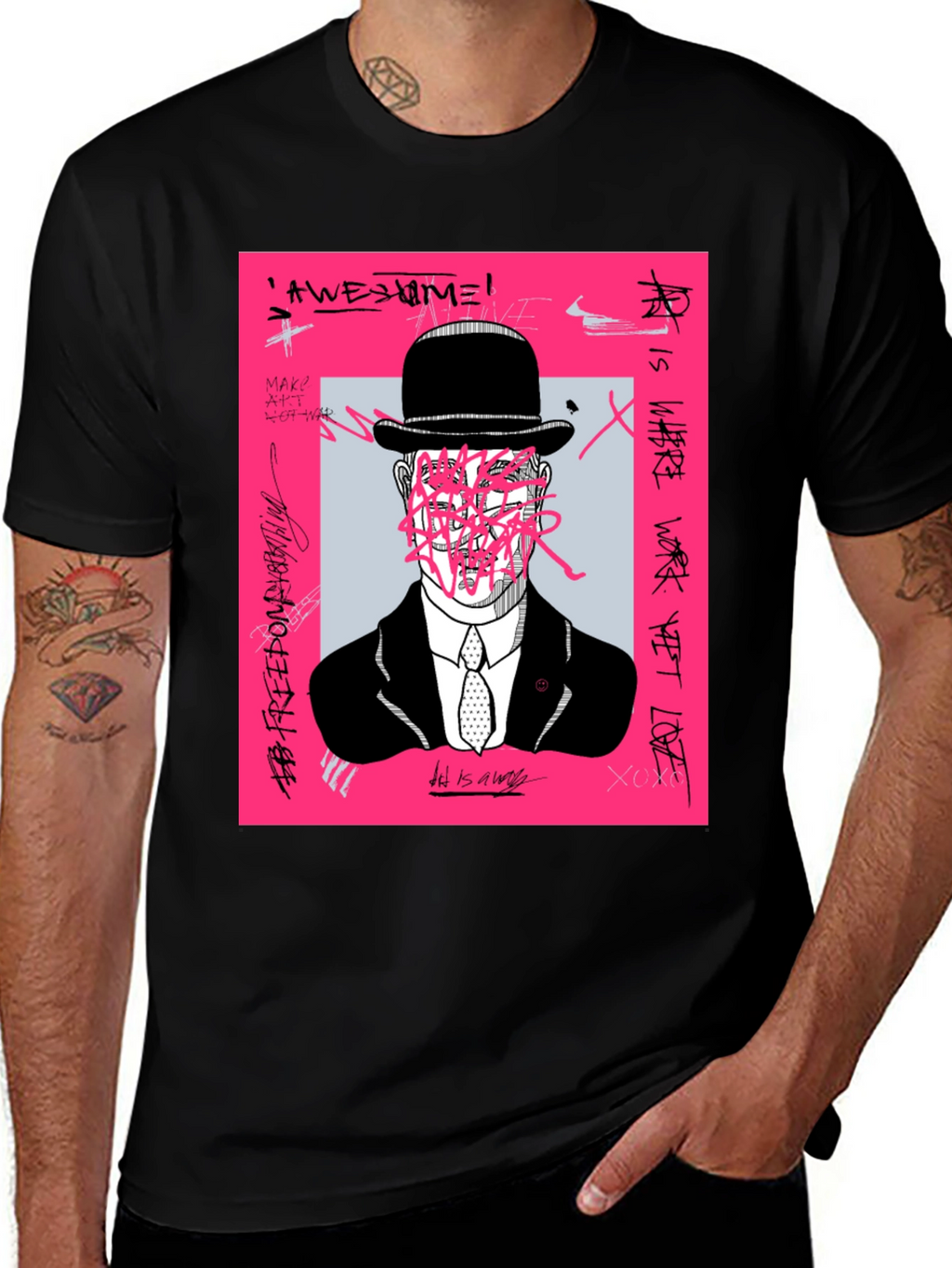 Modern Art Graphic Tee - Unique Graffiti Design