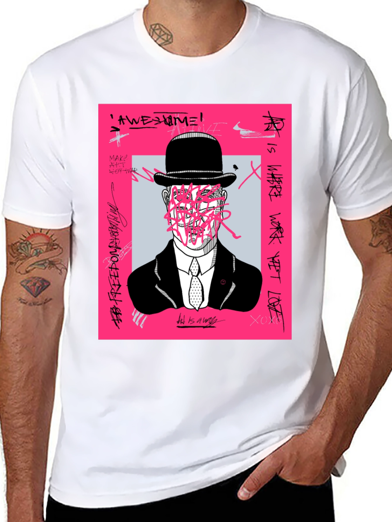 Modern Art Graphic Tee - Unique Graffiti Design