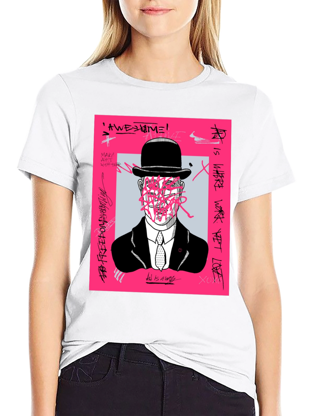 Modern Art Graphic Tee - Unique Graffiti Design