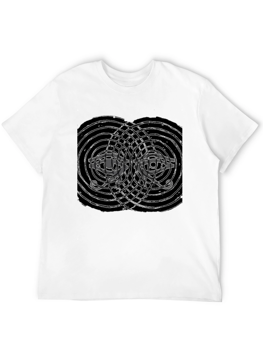 Abstract Eye Graphic Black T-Shirt