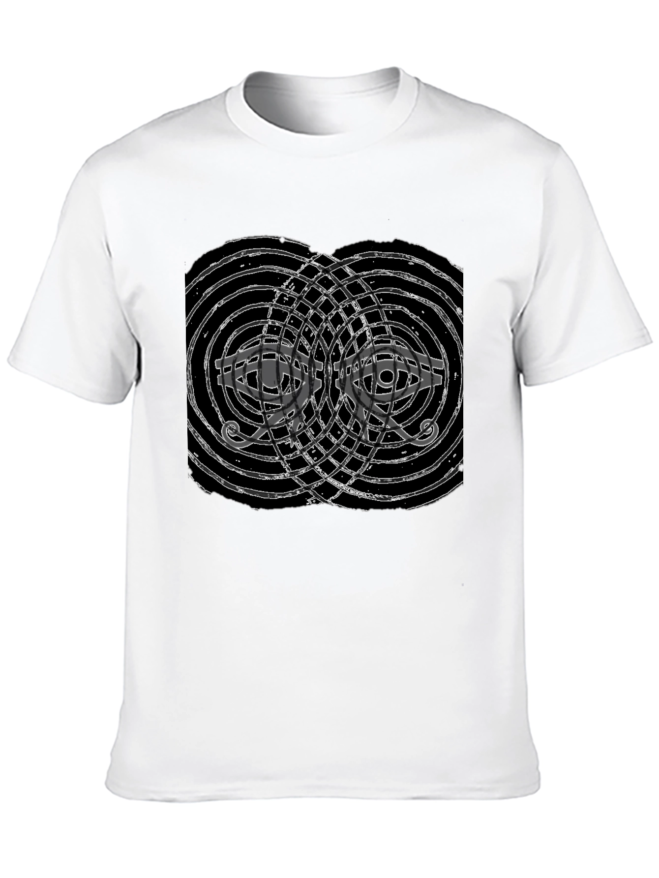 Abstract Eye Graphic Black T-Shirt