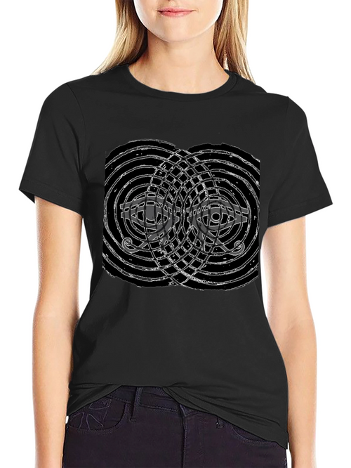 Abstract Eye Graphic Black T-Shirt