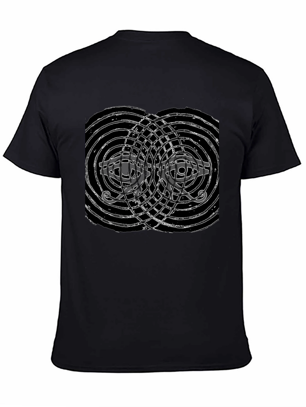 Abstract Eye Graphic Black T-Shirt