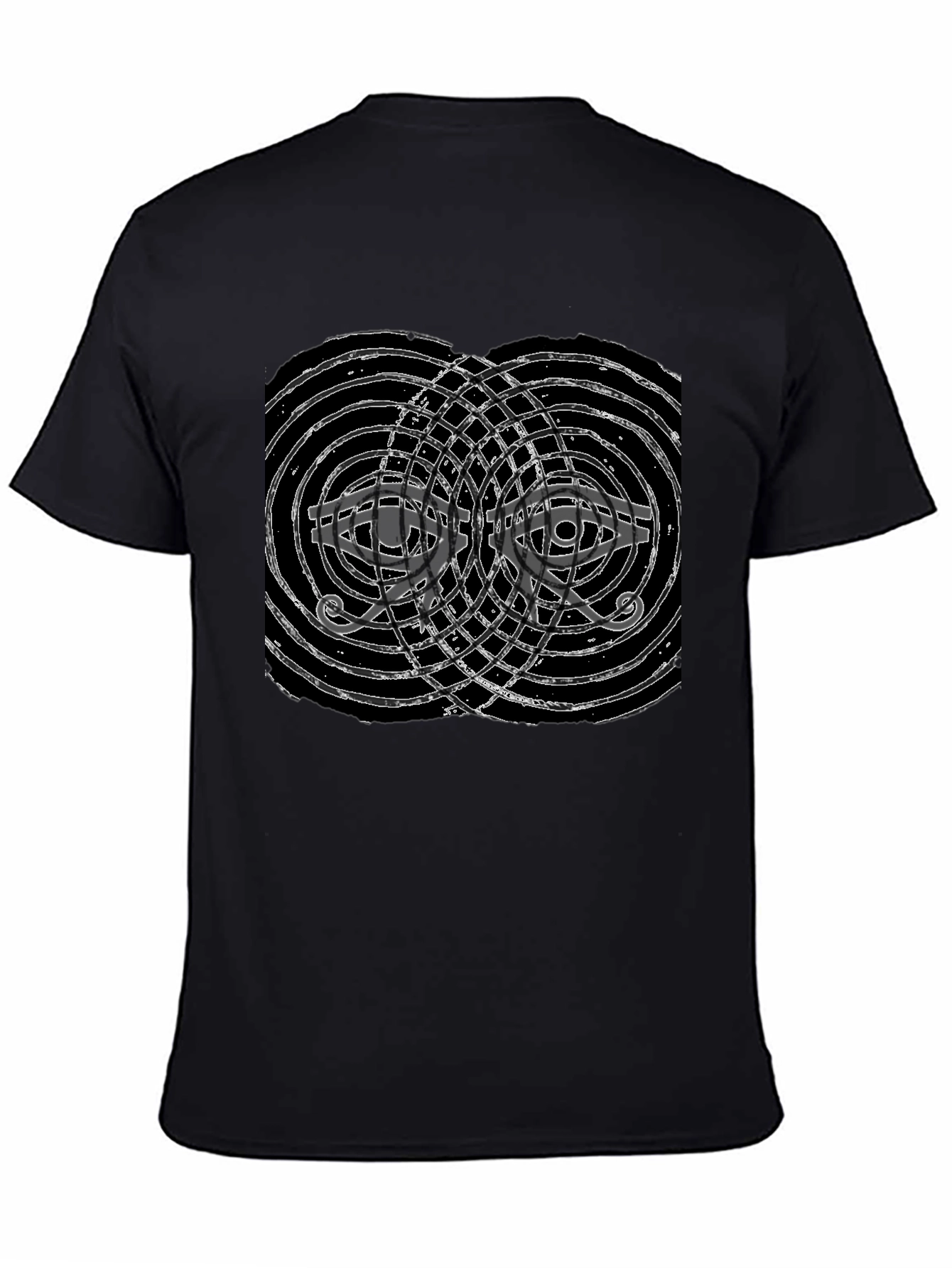 Abstract Eye Graphic Black T-Shirt