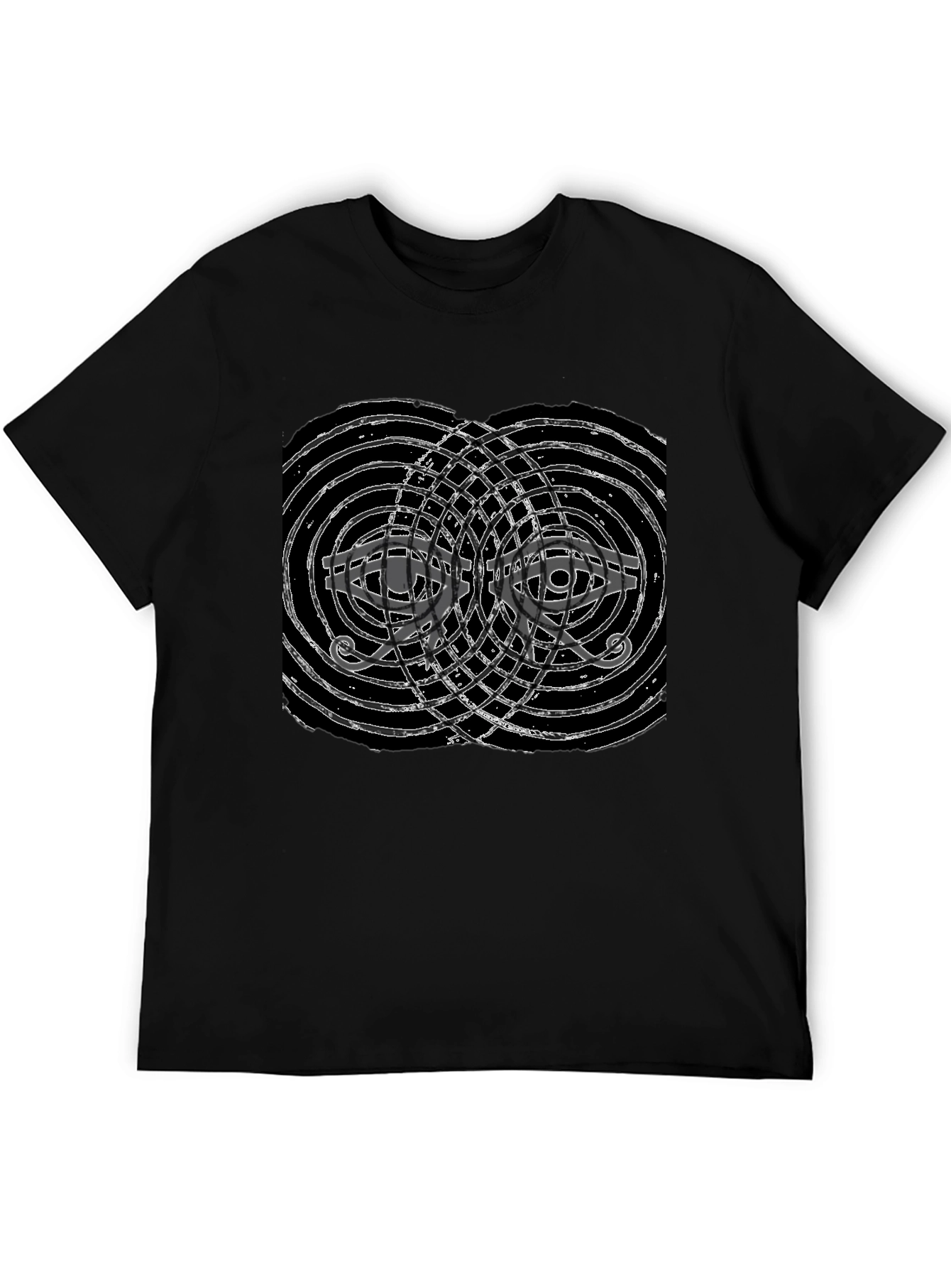 Abstract Eye Graphic Black T-Shirt