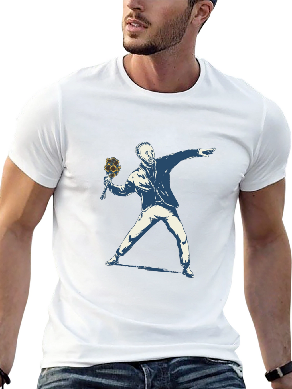 Banksy Flower Thrower T-Shirt