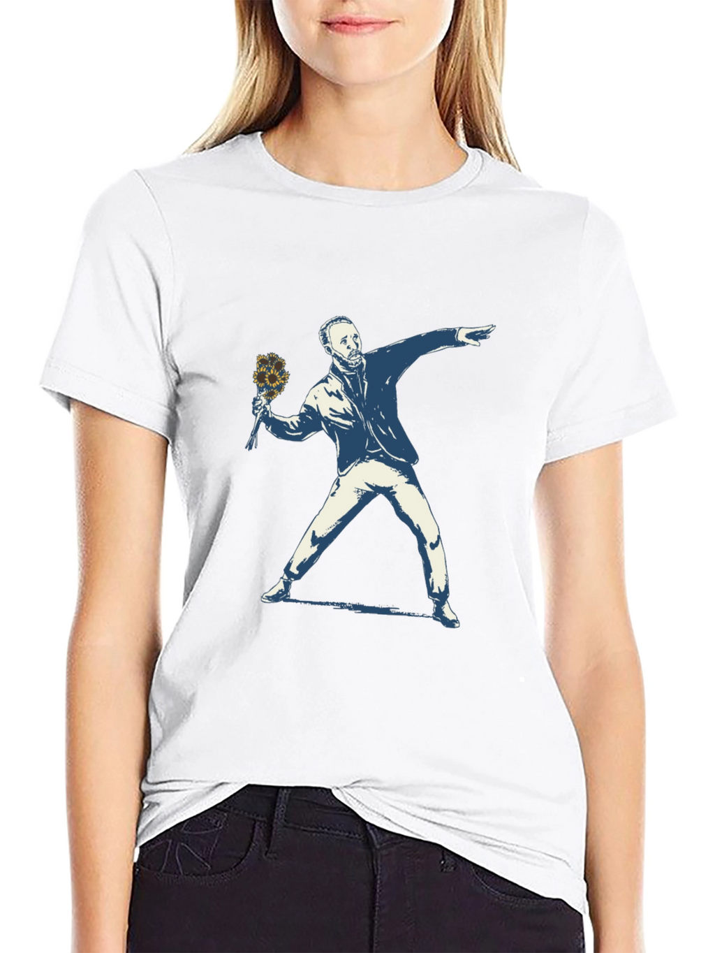 Banksy Flower Thrower T-Shirt