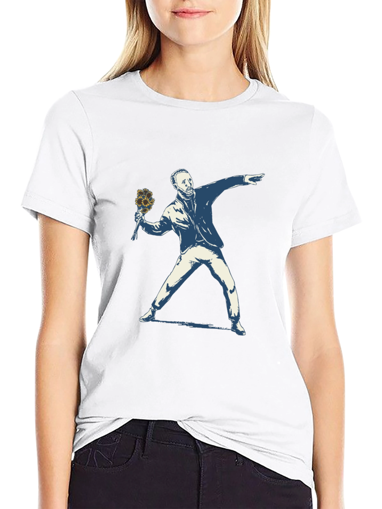 Banksy Flower Thrower T-Shirt