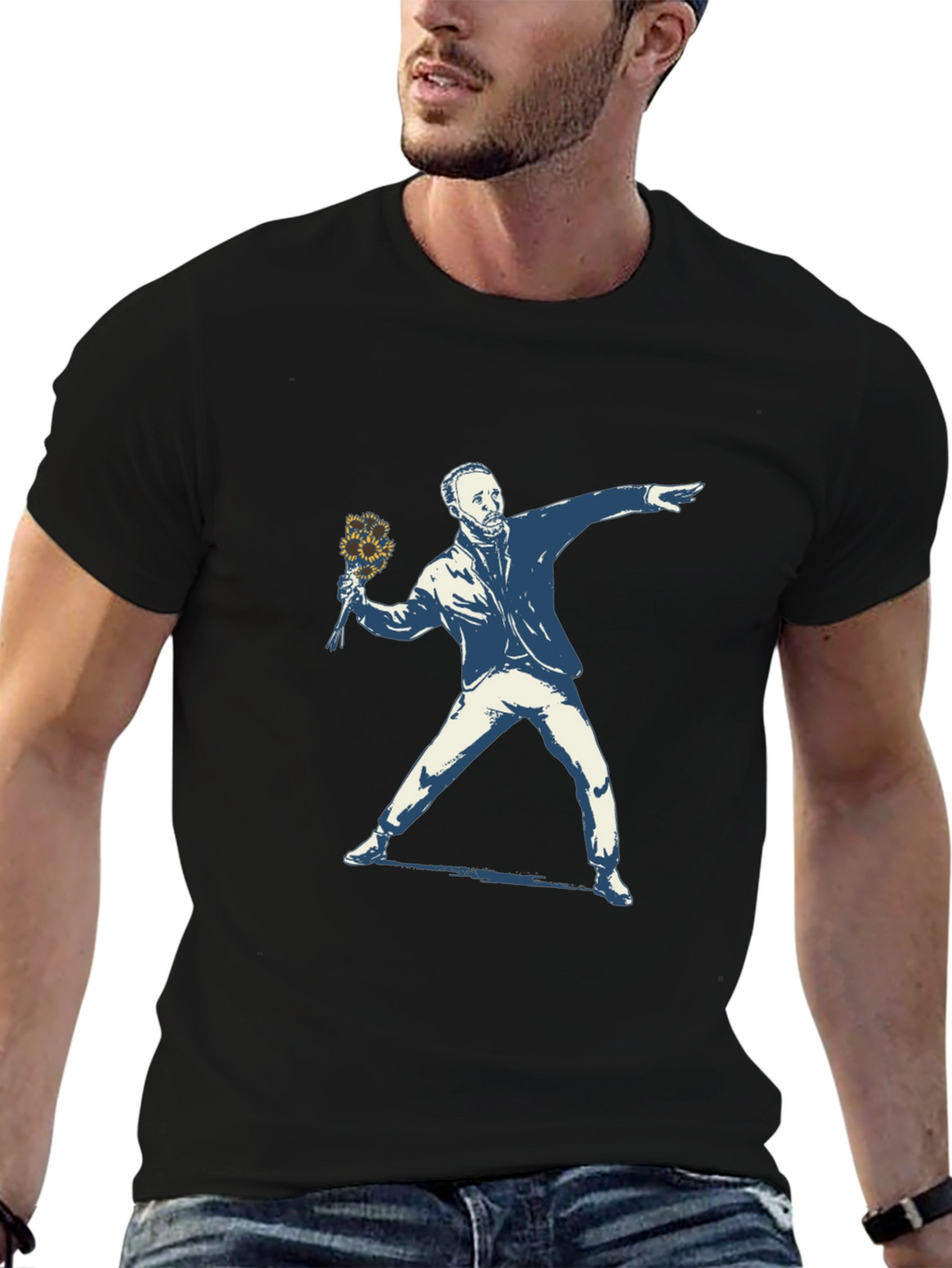 Banksy Flower Thrower T-Shirt