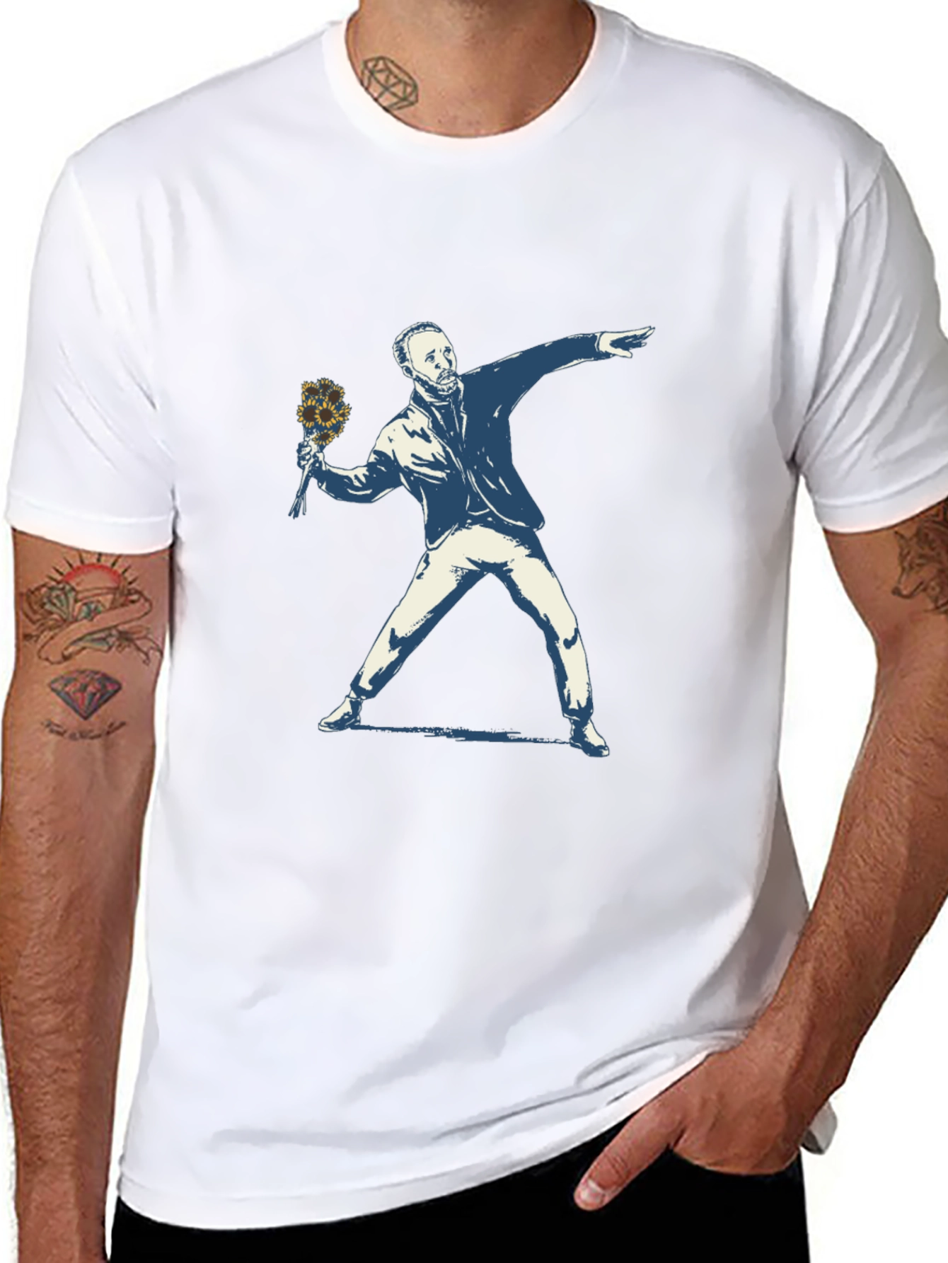 Banksy Flower Thrower T-Shirt