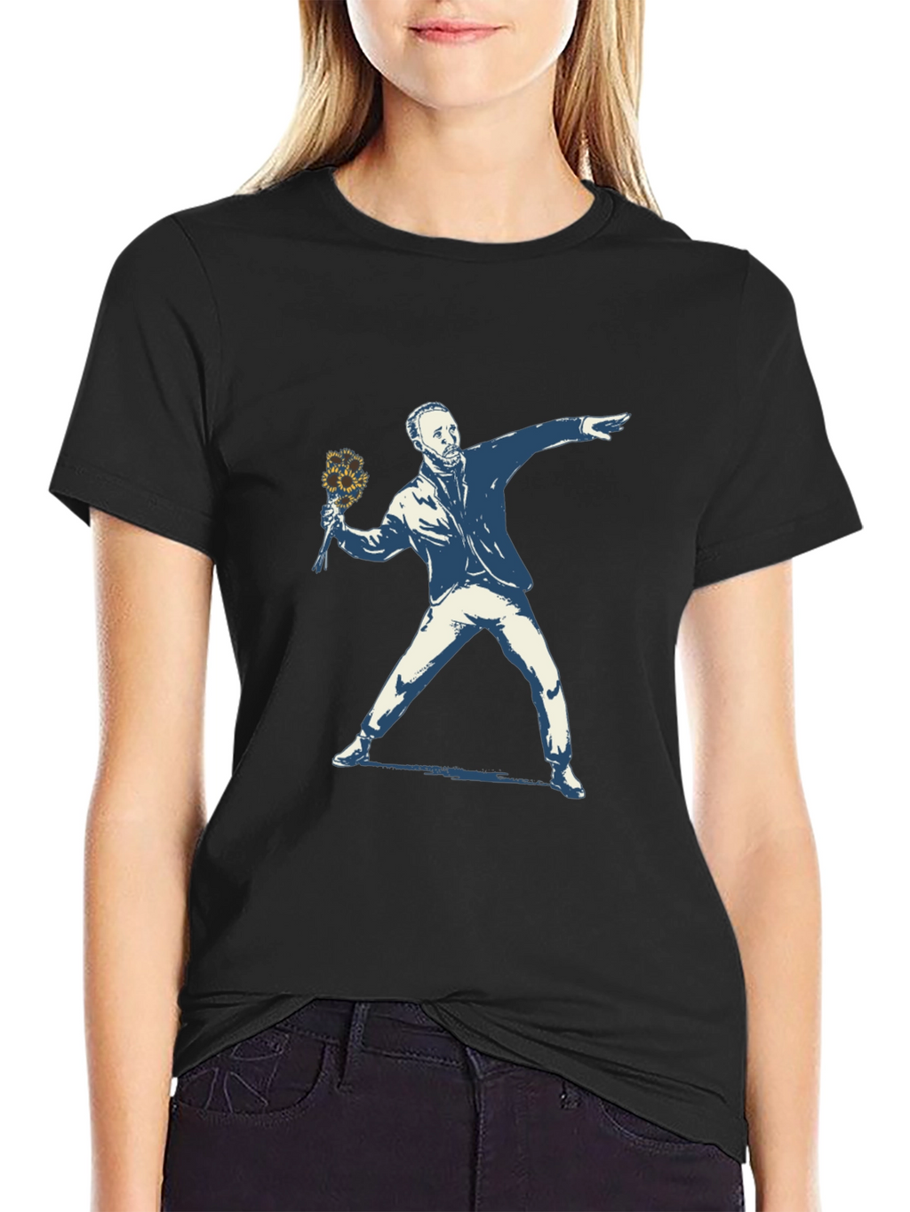 Banksy Flower Thrower T-Shirt