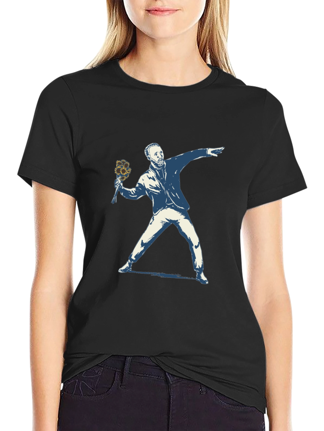 Banksy Flower Thrower T-Shirt