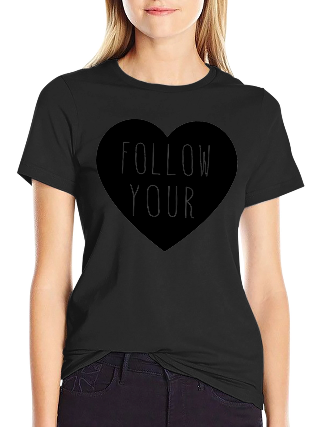 Follow Your Heart Graphic Tee - Black