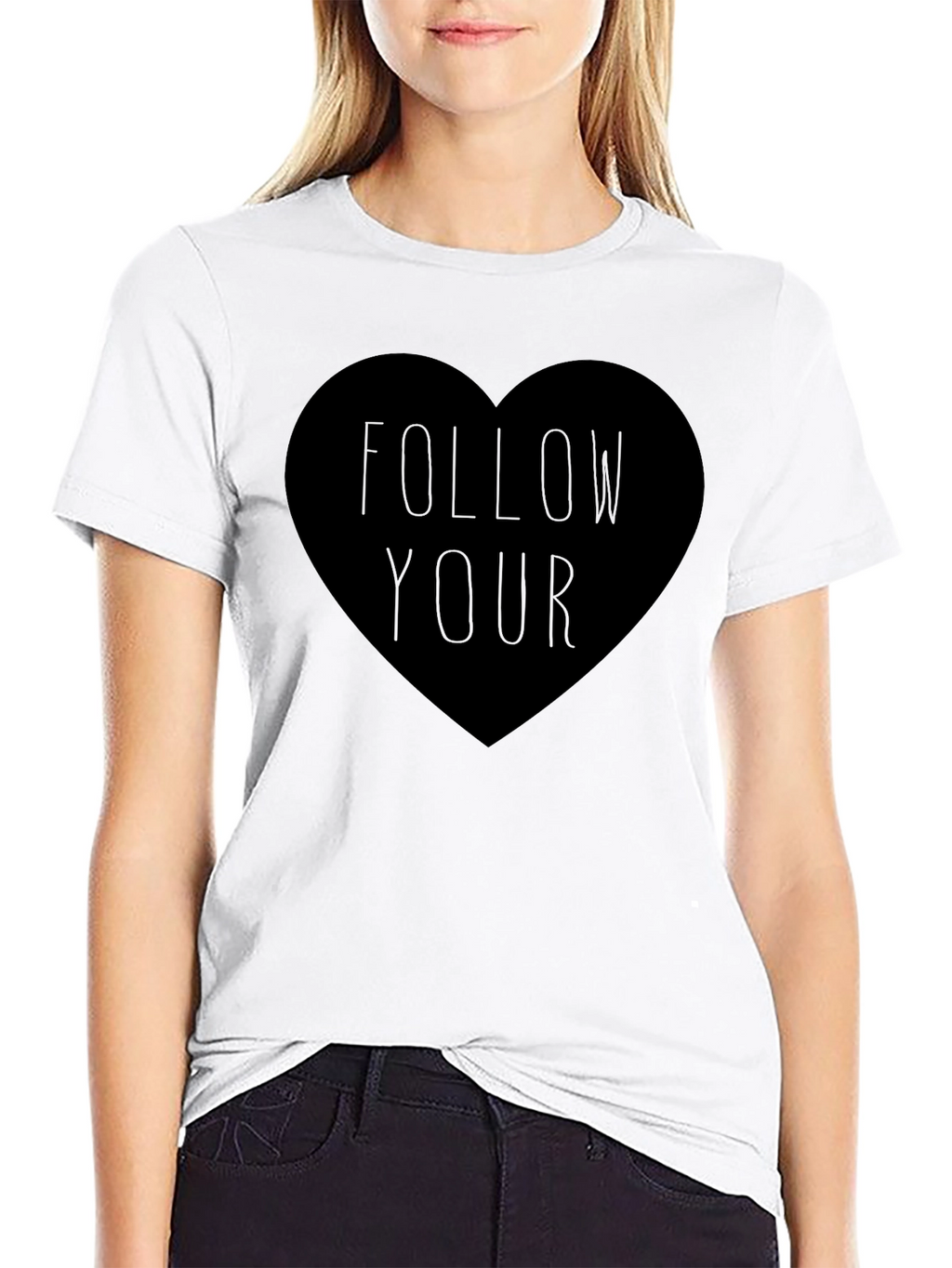 Follow Your Heart Graphic Tee - Black
