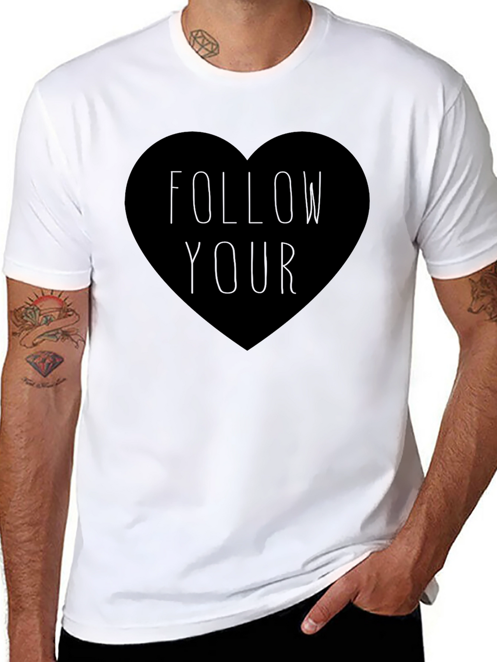 Follow Your Heart Graphic Tee - Black