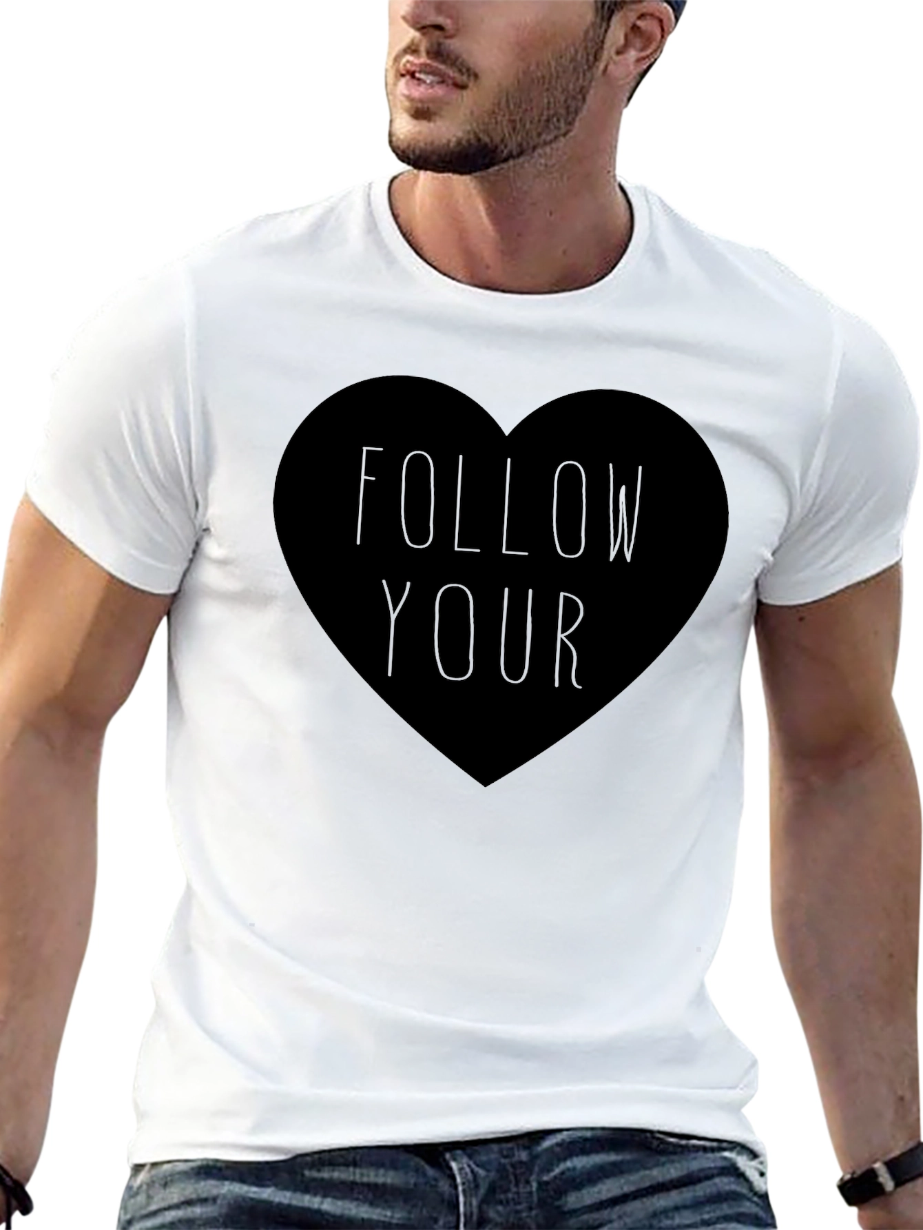 Follow Your Heart Graphic Tee - Black