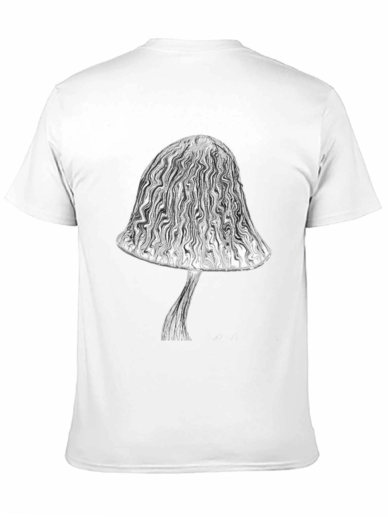 Mushroom Graphic Tee - Stylish Black Cotton T-Shirt