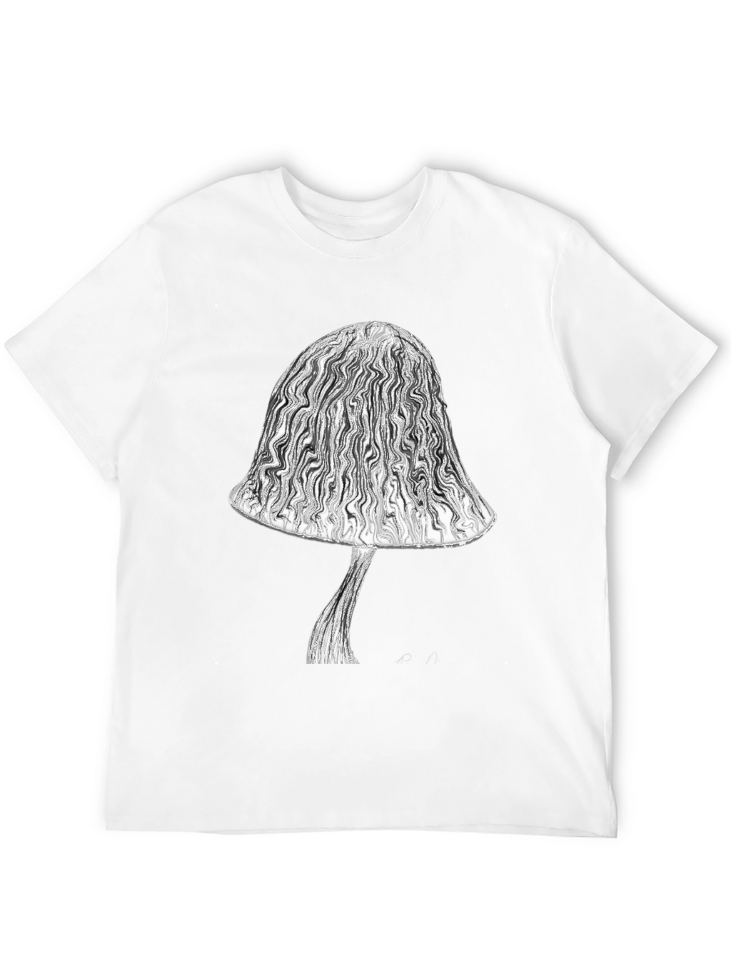 Mushroom Graphic Tee - Stylish Black Cotton T-Shirt