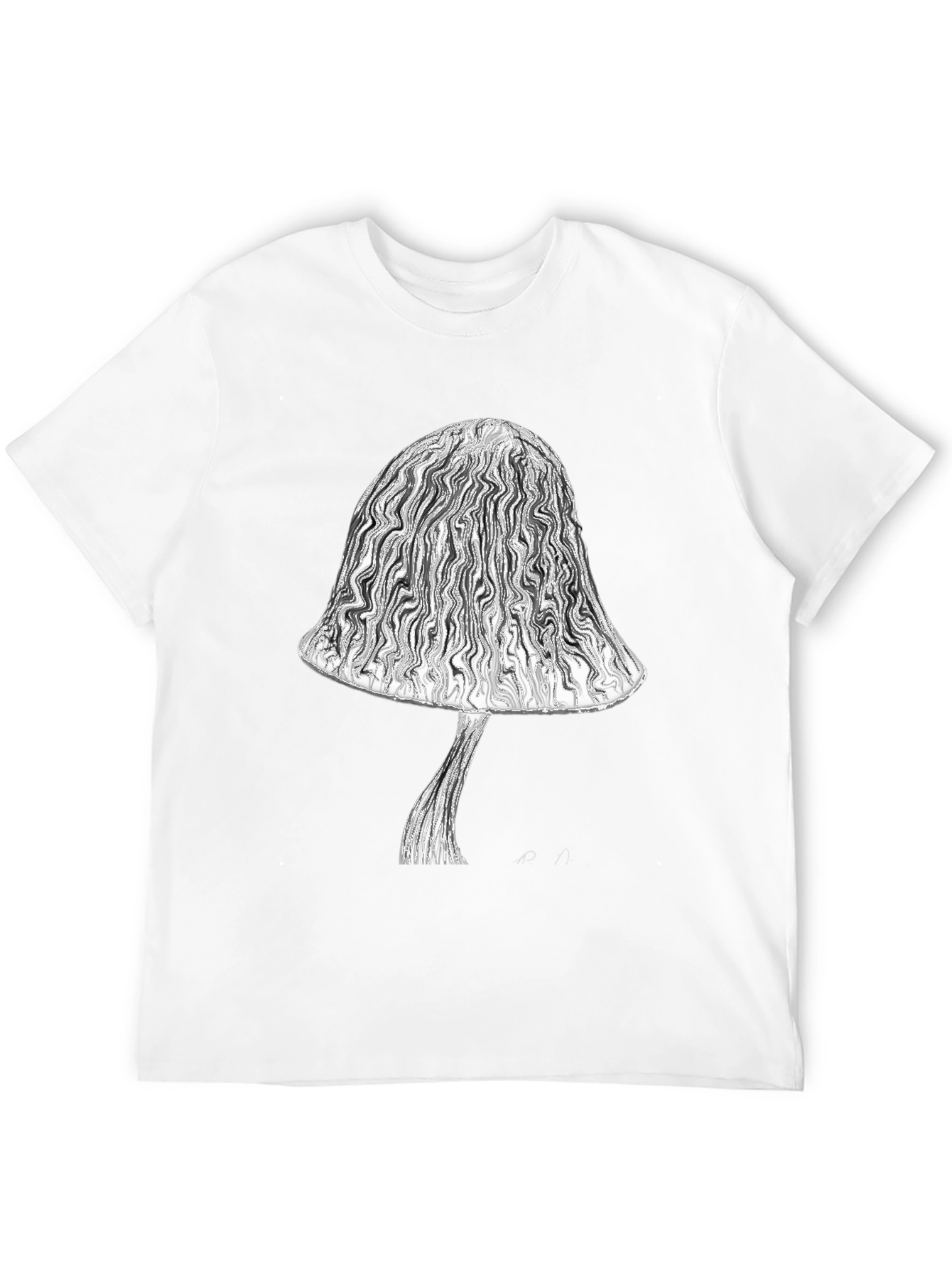 Mushroom Graphic Tee - Stylish Black Cotton T-Shirt
