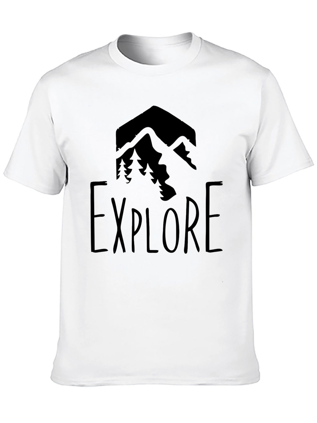 Explore Mountain Graphic Tee - Black