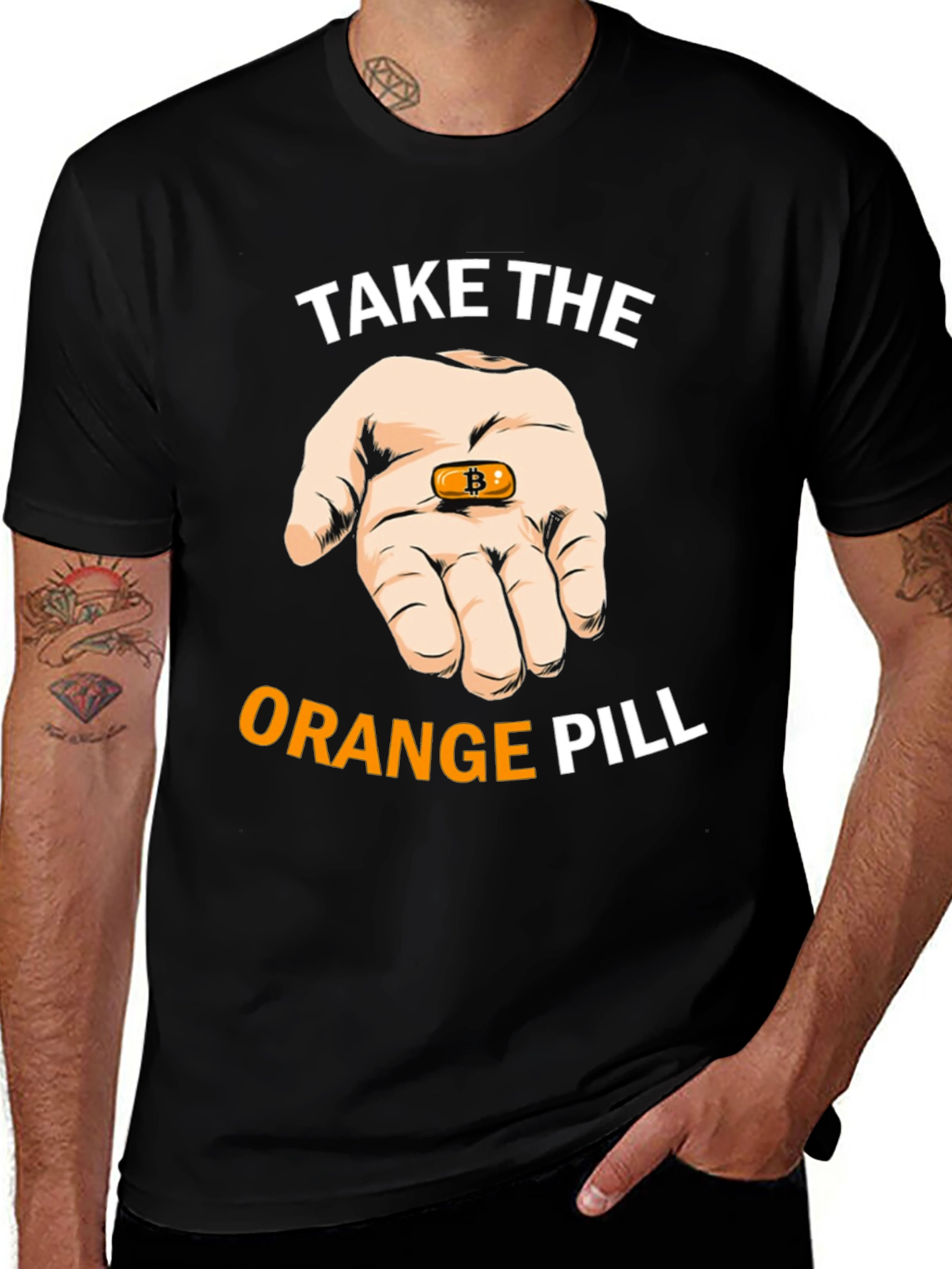 Bitcoin T-Shirt: Take the Orange Pill Crypto Tee