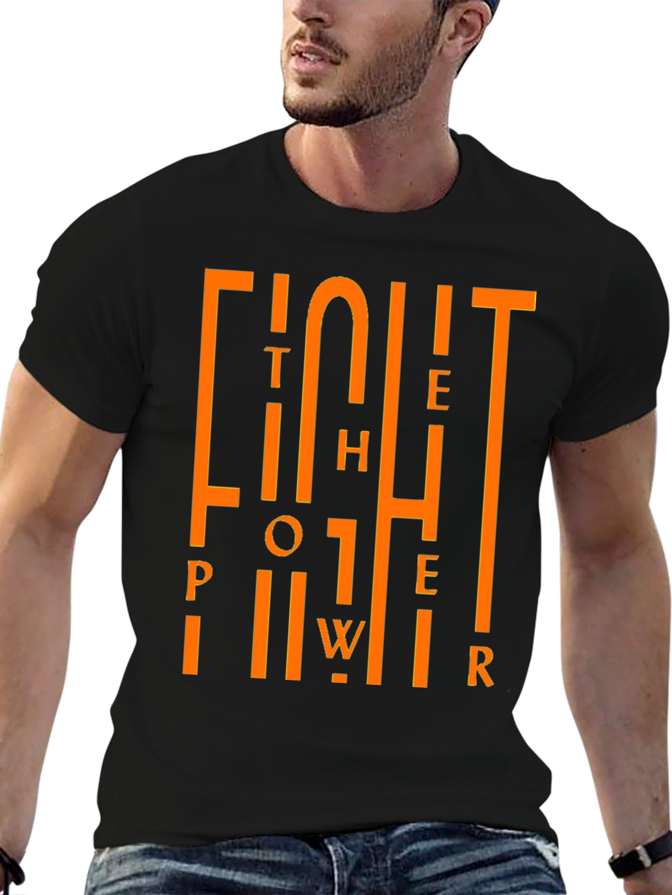 Fight the Power Graphic Black Tee