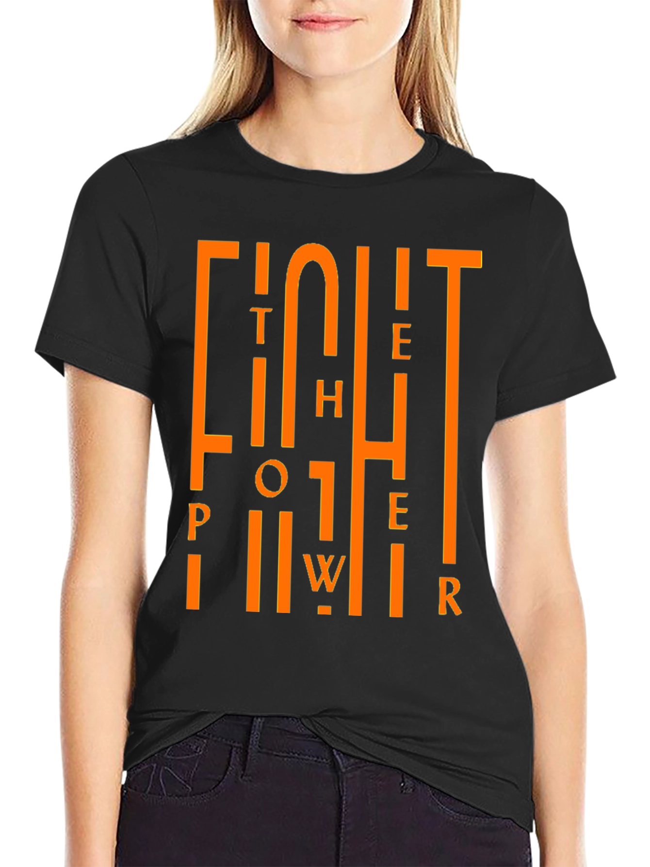 Fight the Power Graphic Black Tee