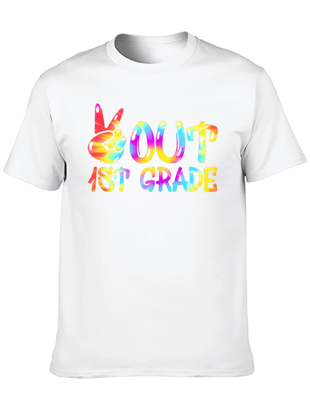 Peace Out 1st Grade Tie Dye T-Shirt
