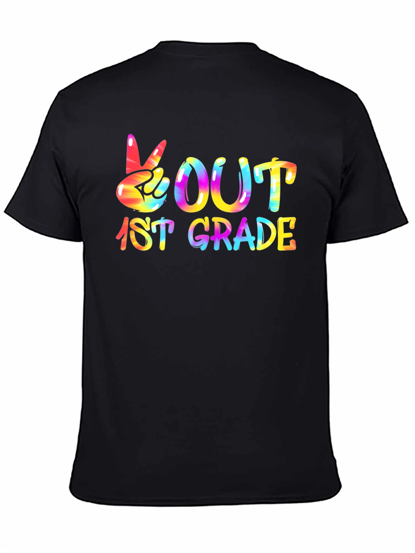 Peace Out 1st Grade Tie Dye T-Shirt