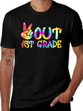 Peace Out 1st Grade Tie Dye T-Shirt