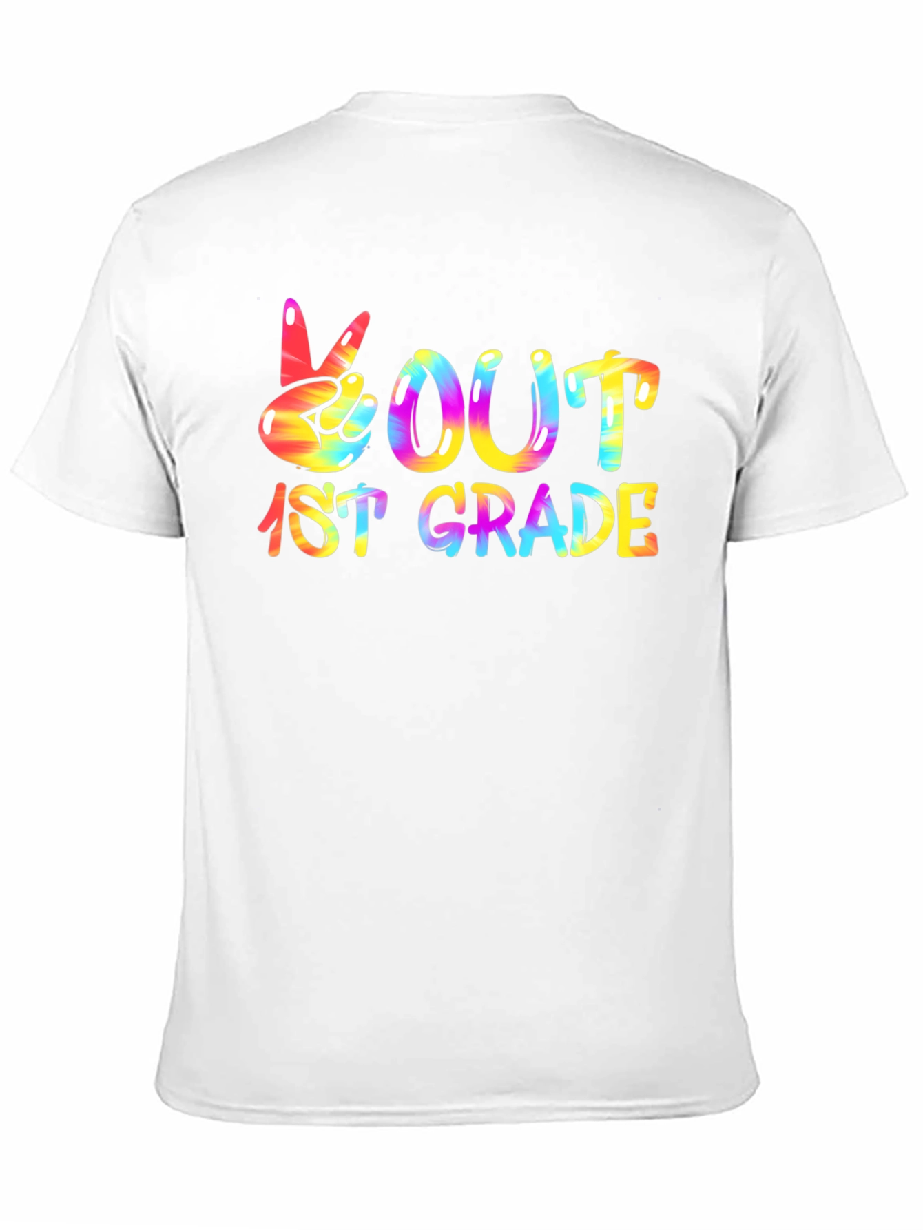 Peace Out 1st Grade Tie Dye T-Shirt